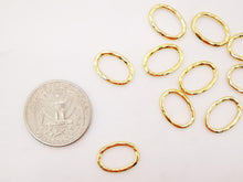 Load image into Gallery viewer, 10PCS Oval Closed Jump Ring, 18K Shiny Gold Plated Jump Ring Connectors 15x11mm for Jewelry Making Supply S831