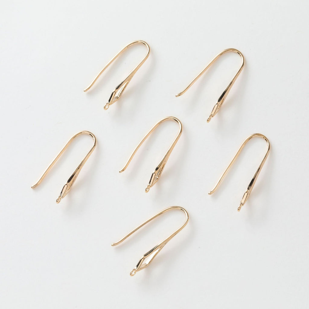 قرط أذن بتصميم مفتوح على شكل ماسة، قرط أذن من النحاس المطلي بالذهب الحقيقي عيار 18 قيراطًا مع حلقة، خالٍ من النيكل، BB008