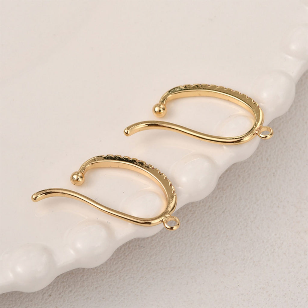 سوار أذن غير ثاقب، سوار أذن مزود بحلقة، مرصع بأحجار الزركونيا المكعبة، 26 مم، مطلي بالذهب/الفضة عيار 18 قيراطًا، أداة العثور على الأقراط بنفسك LL237