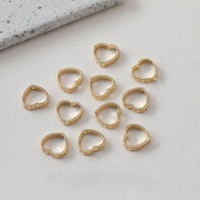 تحميل الصورة إلى عارض المعرض، إطارات خرز على شكل قلب تناسب خرز 8 مم، مطلية بالذهب عيار 18 قيراطًا، خرز متباعد أنيق، إطارات خرز، العثور على المجوهرات GZ622