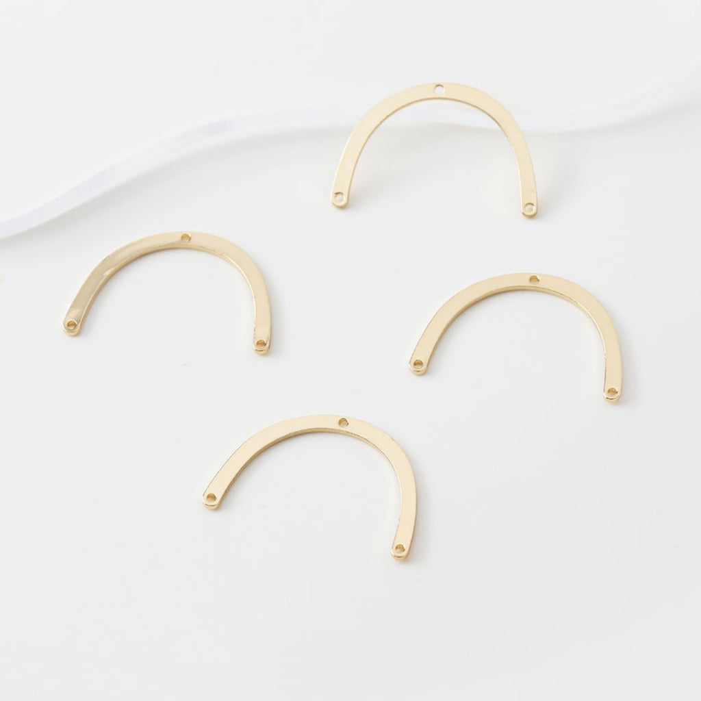 موصل ذهبي مقوس على شكل حرف U، نتائج صنع أقراط مطلية بالذهب عيار 14 قيراطًا، نتائج مجوهرات JG042