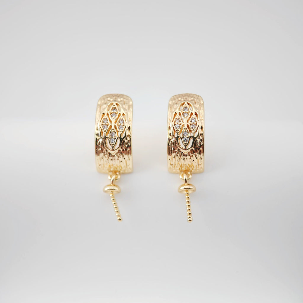 قرط أذن مستطيل منحني مع أغطية الكفالة، دبوس فضي S925، خالٍ من النيكل، مطلي بالذهب/الفضة عيار 18 قيراطًا، ZX210