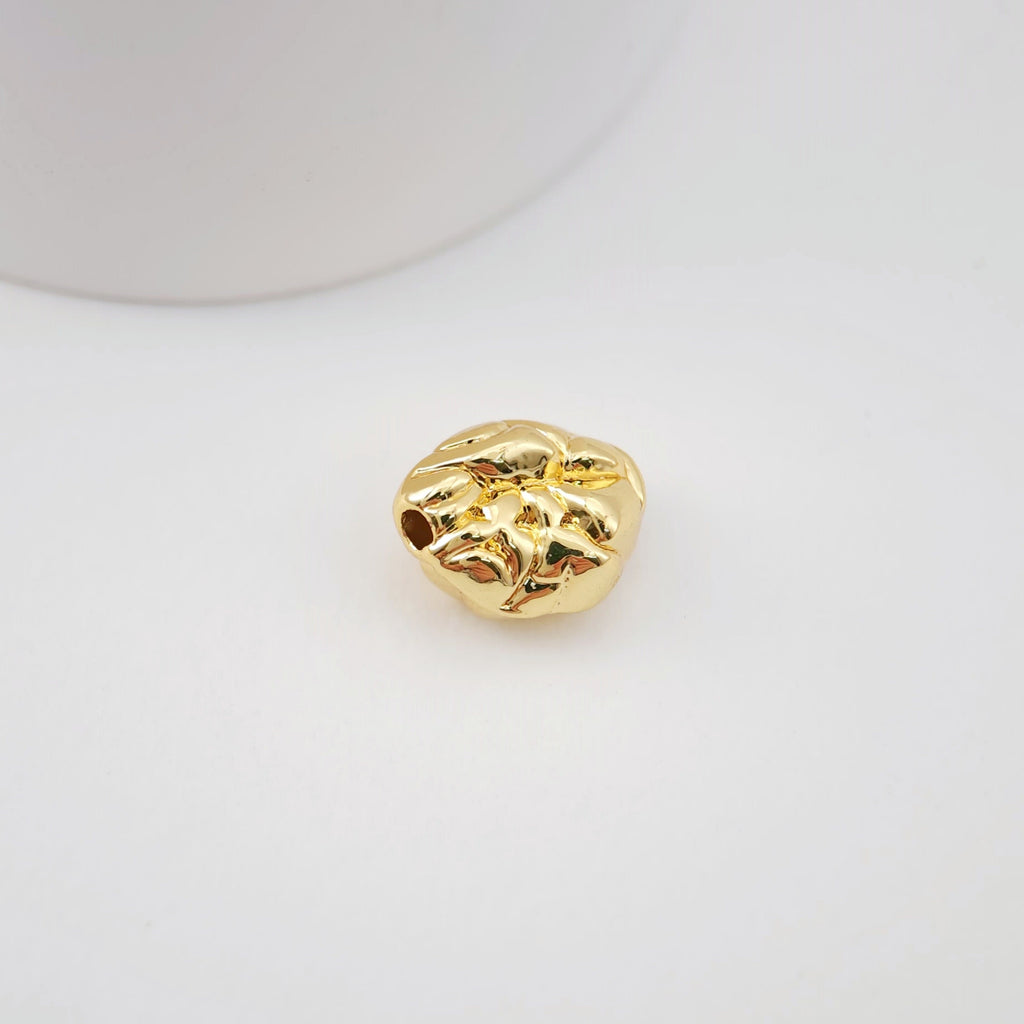 10pcs Spacer Beads Collection, 18K Gold Plated, Round Beads, Dainty Jewelry Making Beads, Jewelry Finding S1179