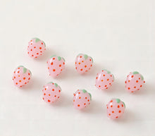 Load image into Gallery viewer, Creamy Pink/White Strawberry Glaze Beads, 14mm, Glaze Loose Beads for Jewelry Making, Bracelet DIY Beads Finding GZ074