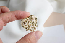 Cargar imagen en el visor de la galería, Dije bohemio, conector bohemio, conector para pulsera y collar, chapado en oro auténtico de 14 quilates, accesorios de joyería GZ660