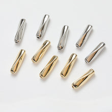 Load image into Gallery viewer, Tube Beads, Spacer Beads, 17mm, 14K Gold/Silver Plated, Bracelet Necklace Making Jewelry Finding GZ260