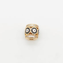Load image into Gallery viewer, Barrel Column Beads, Spacer Beads, Enamel Evil Eye Beads, 18K Gold Plated Bracelet Necklace Making Jewelry Finding S20350