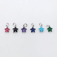 Load image into Gallery viewer, Crystal Tiny Star Charms, 9 Color Crystal You Choose, 18K Gold/Silver Plated Star Pendant, Jewelry Findings S20528