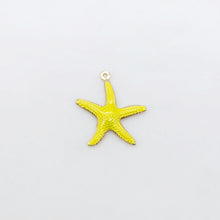 Load image into Gallery viewer, 3D Enamel Starfish Charms, 18K Gold Plated, Dainty Starfish Shape Pendant, Bracelet Making Pendant S20520