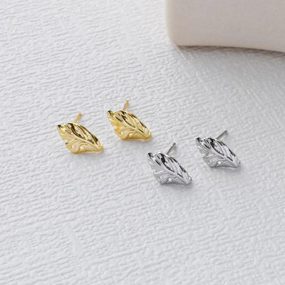Gold Leaf Earring Post, S925 Silver Pin, Nickel Free Earrings, Ear Stud Loop, Hypoallergenic Earring Findings D0432