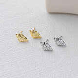 Gold Leaf Earring Post, S925 Silver Pin, Nickel Free Earrings, Ear Stud Loop, Hypoallergenic Earring Findings D0432