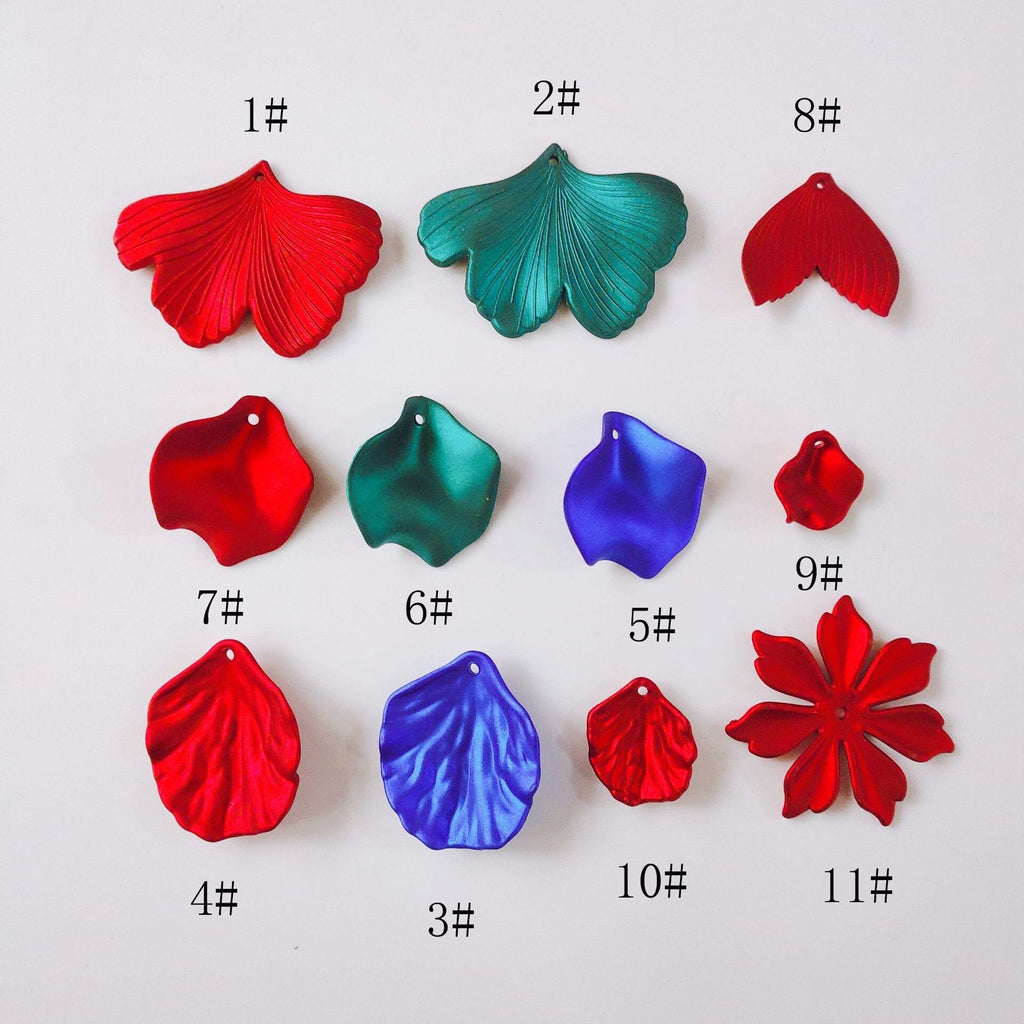 10pcs Cute Petals Flower Pendant, Resin Pendant for Jewelry Making, DIY Beads Finding MY108