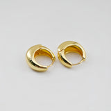 Gold Round Ear Hoops, 18K Gold/Silver Plated Leverback Earrings, Huggie Hoops Earring D0576