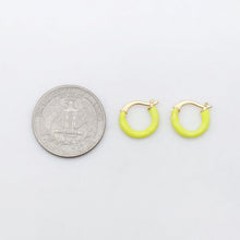 Load image into Gallery viewer, Multicolor Enamel Ear Hoops, 15mm, 9 colours you choose, 18K Gold Plated Leverback Earrings, Huggie Hoops Earring S20521