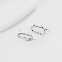 Cargar imagen en el visor de la galería, Pendientes ovalados con pasador, dorados con aro, broche de plata S925, hipoalergénicos, accesorios para pendientes, materiales hechos a mano D0394