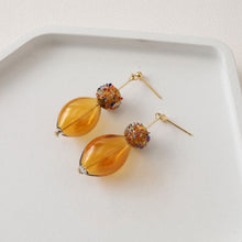 Load image into Gallery viewer, Glass Bubble Beads, Ellipsoid Hollow Glass Beads, Colorful Hand Blown Hollow Round Globes for Jewelry Making, DIY Beads Finding GZ564