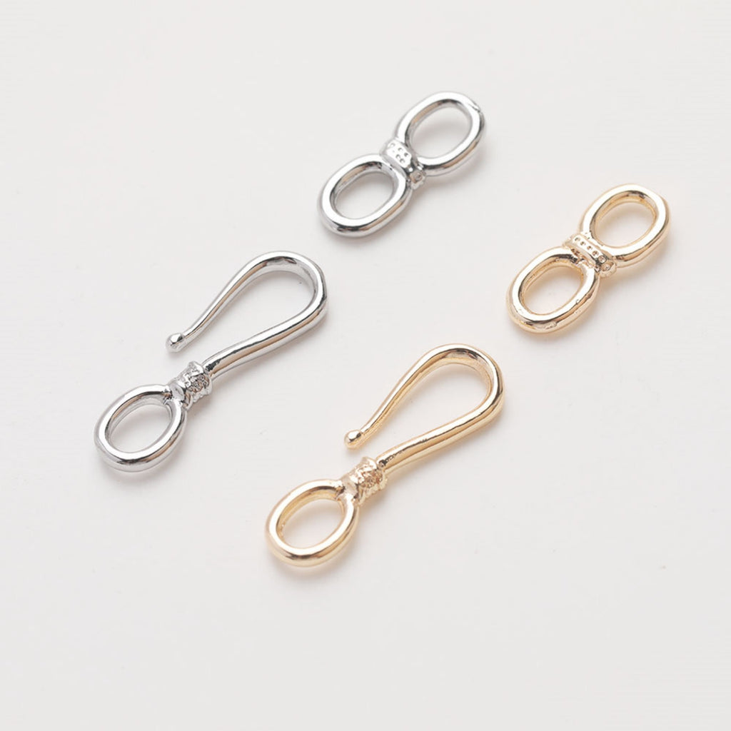 Fish Hook Clasp, Necklace Connector, 14K Gold/Silver Plated, Neckalce Bracelet Making Pendant, Jewelry Supply Finding JG008