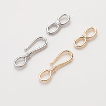 Load image into Gallery viewer, Fish Hook Clasp, Necklace Connector, 14K Gold/Silver Plated, Neckalce Bracelet Making Pendant, Jewelry Supply Finding JG008