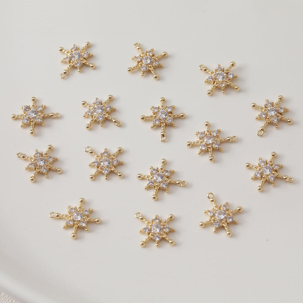 Pendiente de plata S925 con forma de estrella polar cúbica y aro, sin níquel, con forma de cruz de oro y plata, hipoalergénico, ZZ046