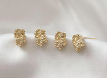 Load image into Gallery viewer, Irregular Ear Post With Loop, S925 Silver Ear Pin Nickel Free Earrings, Gold/Silver Ear Stud, Hypoallergenic Earring Findings G0010-D0013