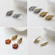 تحميل الصورة إلى عارض المعرض، عمود قرط من ورق الذهب، أقراط من الذهب/الفضة عيار 14 قيراطًا خالية من النيكل، دبابيس أذن من الفضة S925، قرط أذن على شكل قلب مع حلقة GZ726