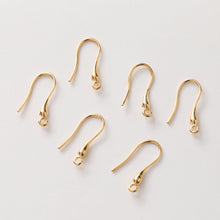 Load image into Gallery viewer, 10PCS Fish Hooks, 18K Gold Plated Ear Wires, Gold Earring Earring Hooks, Ear Wires for Jewelry Making GZ194-ZX7039