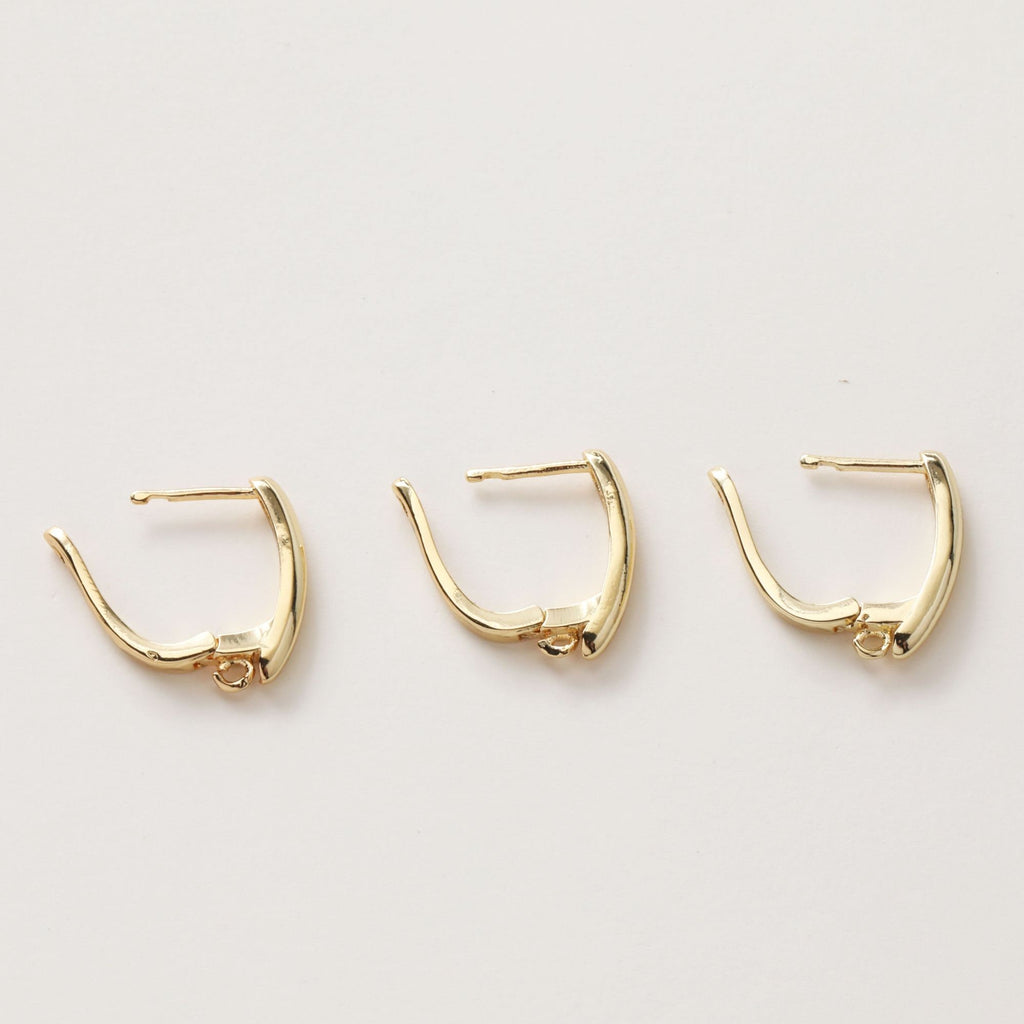 U Shape Earring Hoop, Huggie Hoops Earring Finding, Ear Hoops, 12x19mm, hoop earrings GZ166