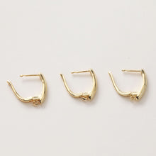 Load image into Gallery viewer, U Shape Earring Hoop, Huggie Hoops Earring Finding, Ear Hoops, 12x19mm, hoop earrings GZ166