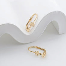 Load image into Gallery viewer, 14K Gold Plated Oval Hoop Earring, Huggie Hoops Earring Parts, Lever Back, 18*9.5mm, Oval Hoop earring for Jewelry Making ZX329