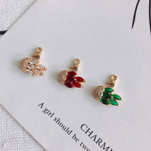 Load image into Gallery viewer, CZ Pave Little Swan Charm, Cubic Zircon Crystal Swan Pendant, Bracelet Necklace Pendant, 14K Gold Plated Charm, Jewelry Findings MY052-F234
