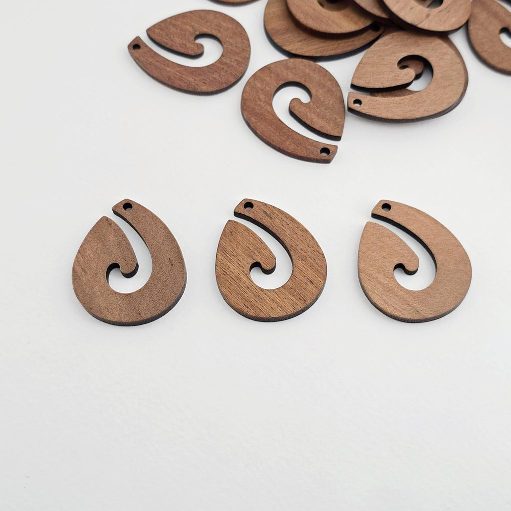 Symbolic Geometric Shape Wood Charms, Wooden Pendant, Reclaimed Walnut Wood, Geometric Statement Wood Earrings Diy Ideas JT1019