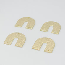 Load image into Gallery viewer, Arch Connector with holes, 14K Gold Plated Brass Earring Making Findings, 21mm Jewelry Findings STT040-D0018