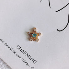 Cargar imagen en el visor de la galería, 10 dijes de estrella diminutos, colgante de estrella cúbica de cristal, conector de estrella, chapado en oro de 18 quilates, dijes para collar, accesorios de joyería MY067-F051