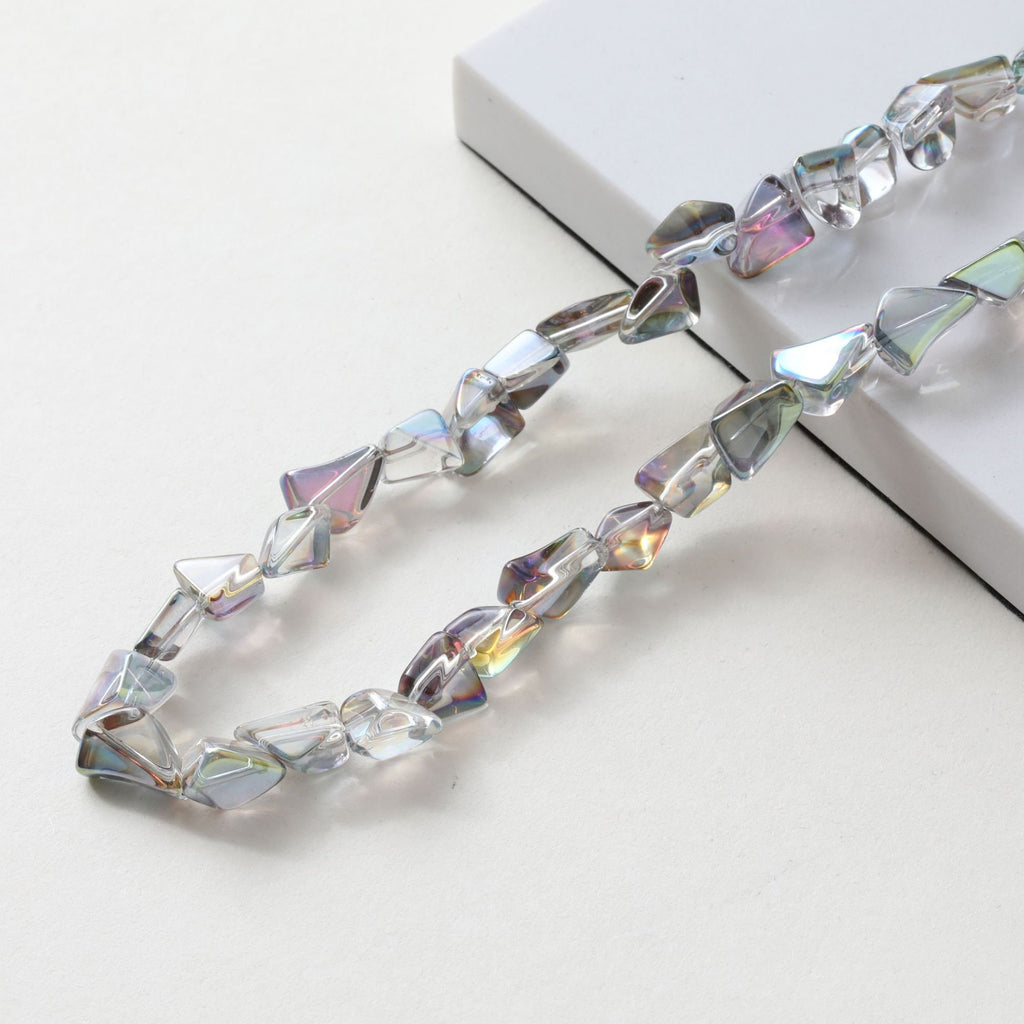 Irregular Glass Crystal Beads, Spacer Beads, 10mm, Crystal Glass Loose Beads for Jewelry Making, DIY Beads Finding GZ534