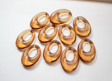 تحميل الصورة إلى عارض المعرض، 10 قطع من القلادة البيضاوية المفتوحة، قلادة من الراتنج لصنع المجوهرات، العثور على الخرز بنفسك GZ290