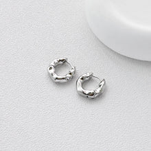 Load image into Gallery viewer, Gold Hammered Ear Hoops, 18mm, 18K Gold Plated Leverback Earrings, Huggie Hoops Earring S1106-D