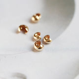 20pcs- Gold Filled Crimp Covers, 2.5mm /3mm /4mm/5mm Cover Beads, Gold Crimp Cover Beads, Gold Crimp Beads, B010