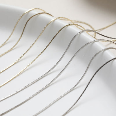 14K Gold Snake Chain, 0.6mm, 0.7mm, 0.8mm, 0.9mm in Flat, Necklace Link Chain, Unfinished Chain, Necklace Making Findings JG028