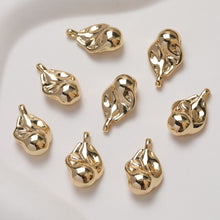 Cargar imagen en el visor de la galería, Colgante de gota irregular, estilo barroco, chapado en oro y plata de 14 quilates, accesorios para joyería GZ354