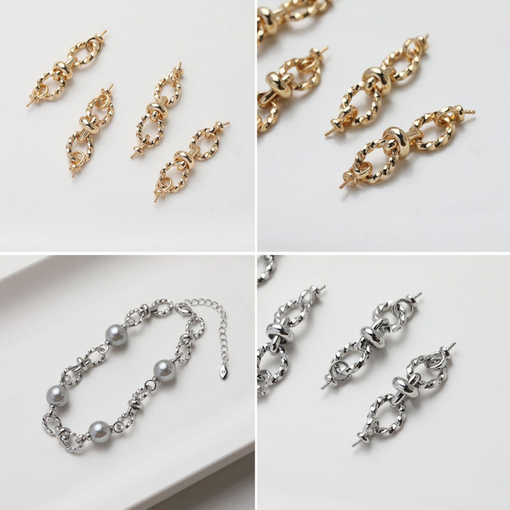 Irregular Link Connector, Link Chain Connector, 14K Gold Plated, Neckalce Bracelet Making Pendant, Jewelry Supply Finding GZ527