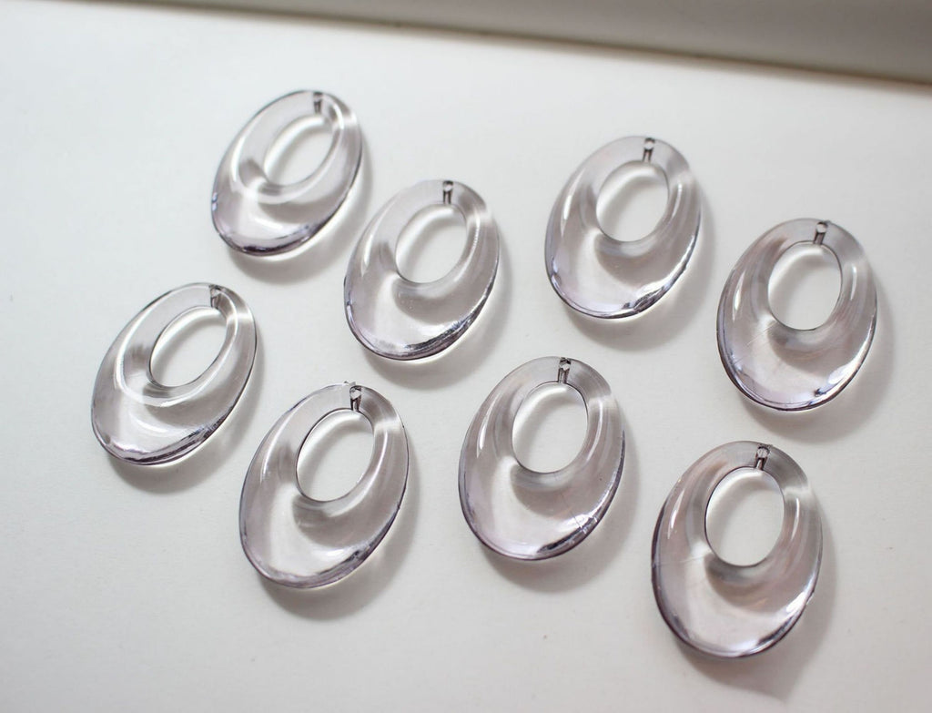 10 قطع من القلادة البيضاوية المفتوحة، قلادة من الراتنج لصنع المجوهرات، العثور على الخرز بنفسك GZ290