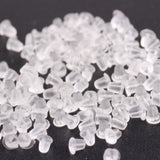 150PCS Rubber Ear Backs, Clear Silicone Stopper Earring Nuts, Earnut Wholesale Earring Findings QR013