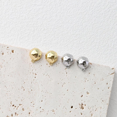 Stone Ear Post With Loop, S925 Silver Ear Pin Nickel Free Earrings, 18K Gold/Silver Ear Stud, Hypoallergenic Earring Findings D0426