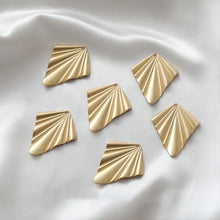 Load image into Gallery viewer, Rhombus Shaped Ruffled Textured Pendant, Charm, 14K Gold/Silver Plated, Jewelry Making Findings JH014