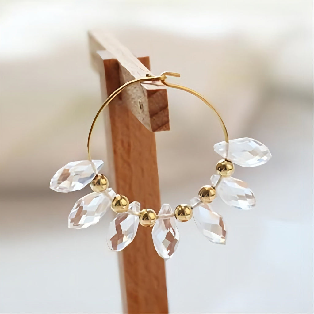 Teardrop Cut Faceted Glass Beads, Drop Beads, 12x6mm, Crystal Glass Loose Beads for Jewelry Making, DIY Beads Finding GZ018