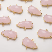 Load image into Gallery viewer, Irregular Cloud Connector, Rhinestone Pendant, Bracelet Necklace Making, Gold Plated Jewelry Findings GZ411