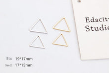 تحميل الصورة إلى عارض المعرض، 10 قطع مثلثات، قلادة مخرمة، سحر مثلث مطلي بالذهب/الفضة عيار 18 قيراطًا، قلادة BY021-ZX7041