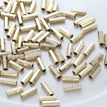 Load image into Gallery viewer, 10pcs Tube Beads, Spacer Beads, 14K Gold/Silver Plated, Bracelet Necklace Making Jewelry Finding JG036