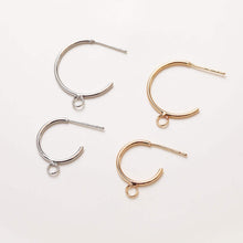 تحميل الصورة إلى عارض المعرض، 10 قطع من أقراط الأذن الذهبية على شكل حرف C مع حلقة، أقراط أذن من الفضة الاسترلينية S925 خالية من النيكل، حلقة أذن، نتائج أقراط مضادة للحساسية Z050
