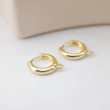 Load image into Gallery viewer, 4pcs Huggie Hoops Earring Hoop, 18K Gold Plated Leverback Ear Hoops, Gold Earring Making Findings for Jewelry Making D0114
